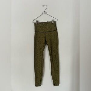 Lululemon Wunder Under High Rise Tight 28" Jacquard Green Leggings Size 4